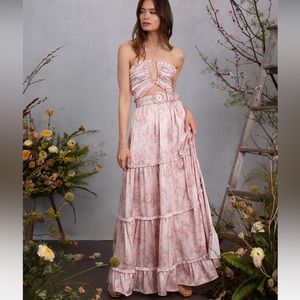 V. Chapman Dusty Pink Floral Maxi Dress